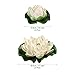 Vosarea 6pcs Artificial Water Lilies Lotus Simulation Pond Plants Floating Flowers Pond Decor Ornaments - White