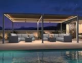 PURPLE LEAF Pergola Bioclimatica 4 x 6 m in alluminio gazebo da giardino esterno impermeab...