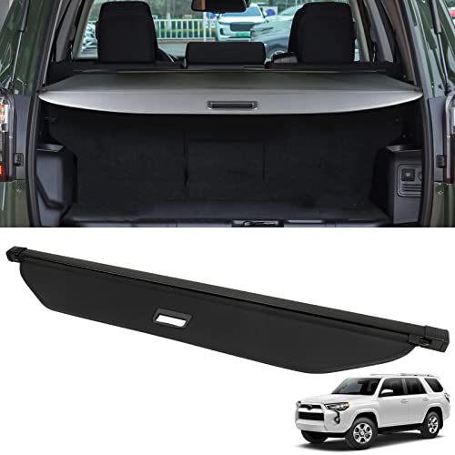 D-Lumina Cargo Cover - Compatible with 2010-2021 2022 2023 2024 Toyota 4Runner - Retractable Rear Luggage Trunk Security Covers Protector Anti Theft Shield Shade Canvas