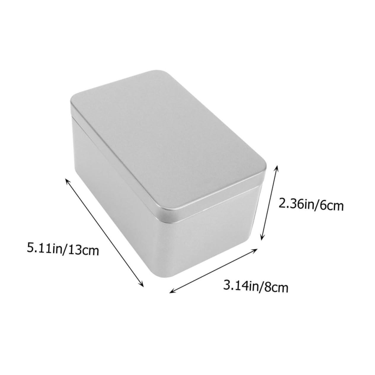 Mobestech 2Pcs Rectangular Tinplate Tea Box with Lid Compact Tea Bag Organizer for Efficient Storage for Household Use and Packaging