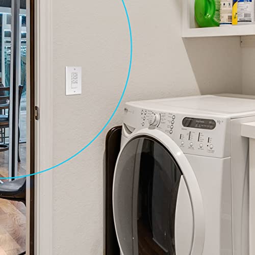 Lider 30-Minute Countdown Timer Switch With Wall Plate, 1-5-10-15-20-30 Minutes, For Lighting Or Fans, Led Indicator, 1200W, Neutral Wire Required, Lts-30M-Wwp2P, White, 2-Pack #TOP6