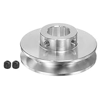 QUARKZMAN V-Typ Riemenscheibe Keilriemenscheibe Umlenkrolle 12mm Bohrung 41mm Außendurchm Einzeln Rille Aluminum Legierung für 3-5MM PU Runde Gürtel Motor Welle Bohrgerät