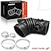 A-Premium Engine Air Intake Hose Tube W/Clamps [fits SOHC, 6Cyl 2.5L, Automatic Transmission] Compatible with BMW [3 Series E30] 325i 1988-1993 & 325is 1988-1991, 325iX 1988-1991, Replace# 13711726205