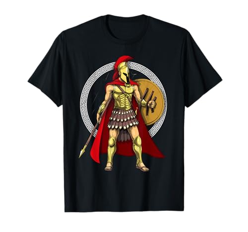 Guerrero Espartano Mitología Griega Antigua Romano Historia Camiseta