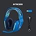 Logitech G733 Lightspeed Wireless Gaming Headset, Suspension Headband, Lightsync RGB, Blue VO!CE Mic, PRO-G Audio – Blue, Gaming Headset Wireless, PC, PS5, PS4, Switch Compatible