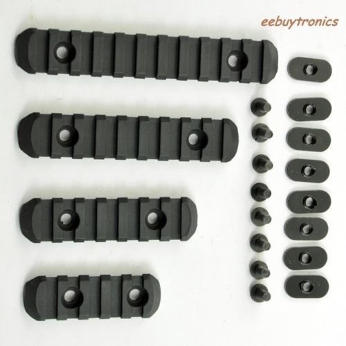Green Blob Outdoors T-Nut 4-Pack Polymer Rail Section Kit L2 L3 L4 L5 Sizes Rail Sizes for mounting Accessories flashlights, red dot Sights, and More
