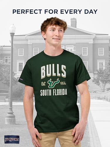 Image of JanSport NCAA Officially Licensed Campus Short Sleeve T Shirt for Men, Soft & Breathable Pre-Shrunk Cotton Crewneck T Shirt