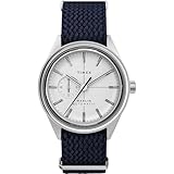 Timex Men's Marlin Jet 38mm Watch - Blue Slip-Thru Double Layer White Dial Stainless Steel Case