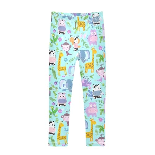 Girls' Leggings Giraffe Elephant Monkey Kids Yoga Tights Pants 1 Pack 20861744