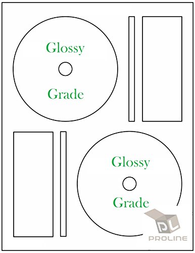 Image of 100 Gloss Compatible Memorex Full Face CD /DVD Labels. Small Center Style. 100 Total Glossy CD Labels with Spine and Case Labels. Works in Ink Jet Printers only.