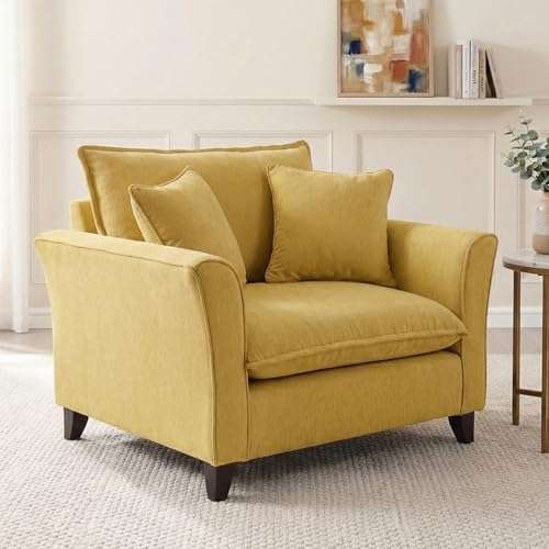 Sillón Chenille Plegable Amarillo miniatura 3