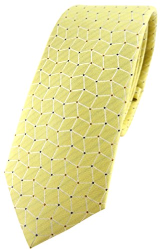 Cravate designer en pure soie jaune argent bleu jacquard TigerTie