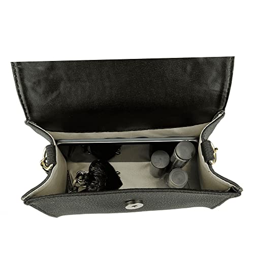 Bolsa Feminina Transversal de Ombro B100-GG Bag GuGi Casual Com Alça de Mão; Cor:Preto