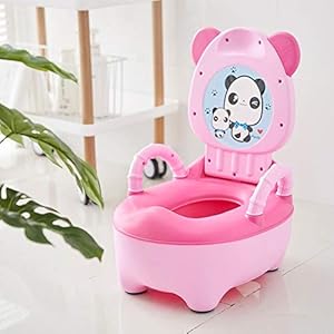 JYDZSW Kids Potty Kinderpotje Nieuwe Baby Potty Training Seat Baby Toilet Cartoon Panda Kids Toilet Trainer Bedpan…