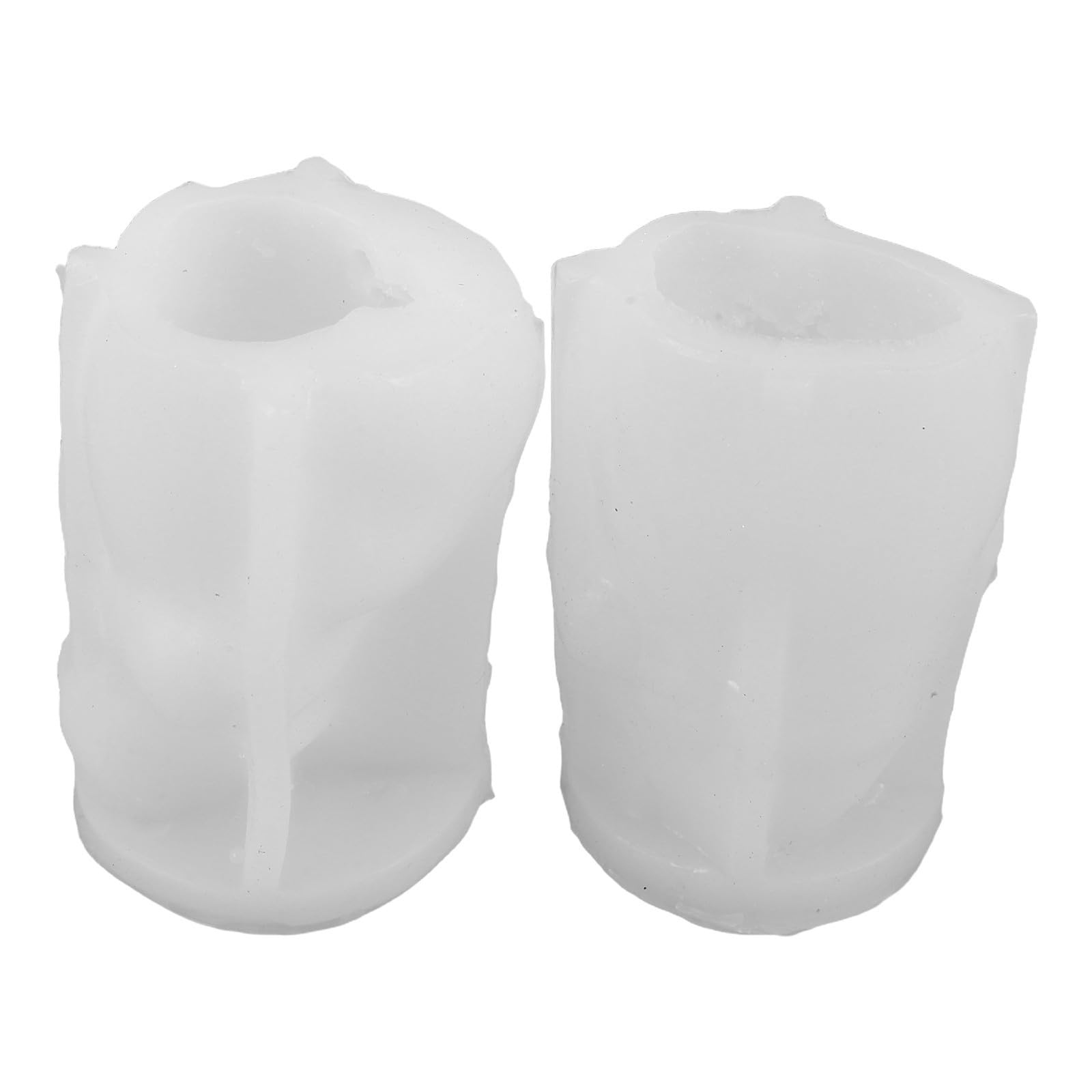 8 Pezzi Stampo Candela Pupazzo di Neve Natalizio in Silicone Bianco