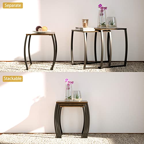 Sriwatana Nesting Tables, Vintage Side End Tables Living Room, Coffee Snack Table Set Of 3 #TOP4