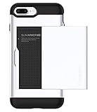Spigen Slim Armor CS iPhone 7 Plus Case with Slim Dual Layer Wallet Design and Card Slot Holder for iPhone 7 Plus - Jet White