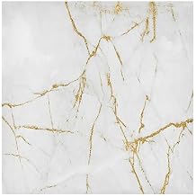 YETTASBIN White Gold Marble Cloth Napkins Set of 6, Reusable Washable Oversized Table Napkins for Family Wedding Dinner Party Home Decor, 20 x 20 Inch