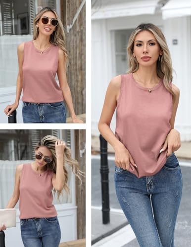 Image of Zeagoo Womens Sleeveless Sweater Vest Crewneck Knit Loose Sweater Tank Tops Lightweight Shirts Blouses 2026