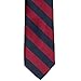 tiemart Striped Tie (Crimson Red and Navy)