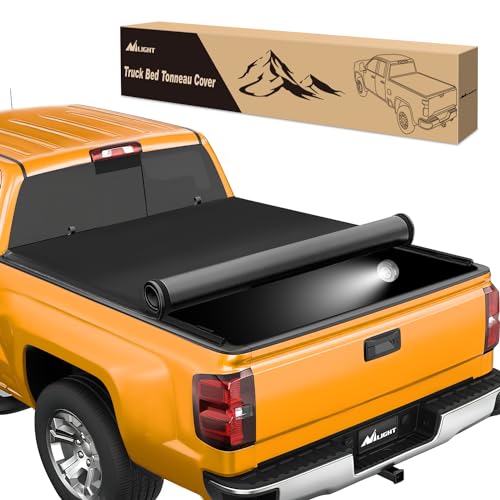 Image of Nilight Soft Roll-Up Truck Bed Tonneau Cover for 2019-2026 Chevy Silverado 1500 & GMC Sierra 1500 6.6ft Bed