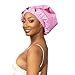 Esha Girl - Shower Cap for Extra Long Hair, Braids, Locs, Twists – Waterproof – Snug Fit Guarantees No Leaks – Easy Button Up (Pink, X-Long (30
