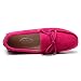 Imagen de Jamron Mujer Clásico Gamuza Corbata de Moño Loafers Comodidad Hecho a Mano Pantuflas Mocasines Fucsia 24208-2 EU40