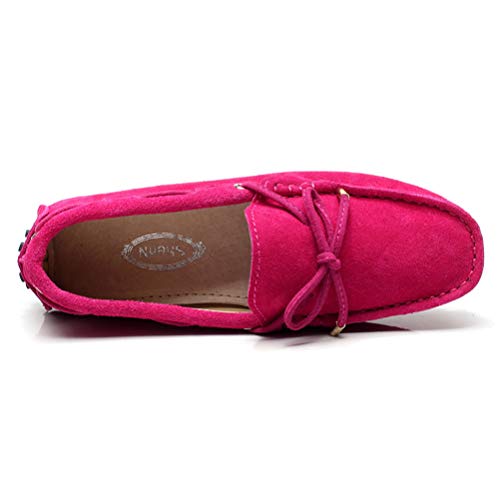 Image of ANUFER Women's Classic Suede Penny Loafers Comfort Handmade Slipper Moccasins