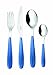 Guzzini 28080076 Blu Mediterraneo Set 24 Posate 'Aqua' ABS San Acciaio 16,8X7,5Xh25,5Cm