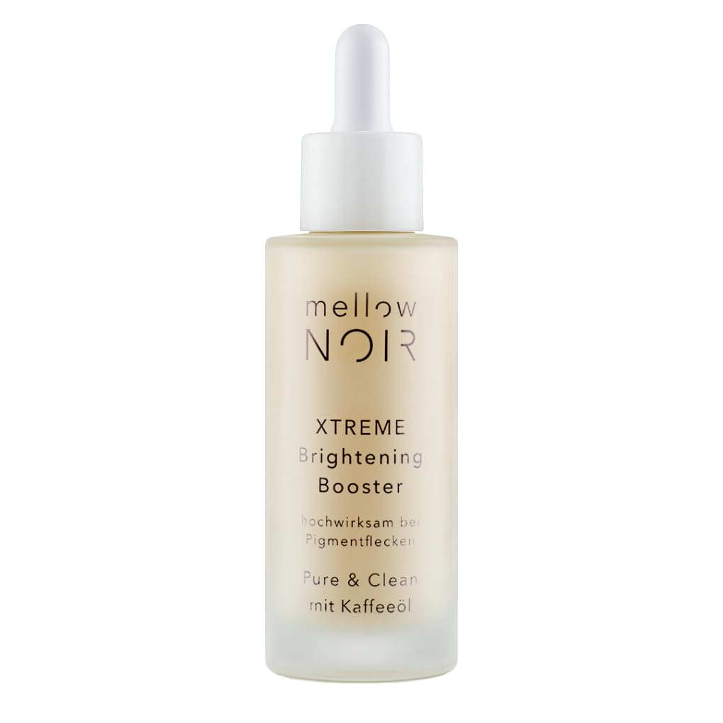 mellow NOIR XTREME Brightening Booster 30ml - Anti Pigmentflecken Serum - Reduziert dunkle Flecken, Altersflecken & Pickelmale im Gesicht und auf der Haut - Vegan - Zertifizierte Naturkosmetik