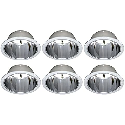 6 Pack-6" Open Reflector Trim/Trims for Par30/r30 Line Voltage Recessed Light/Lighting-fit Halo/Juno Cover