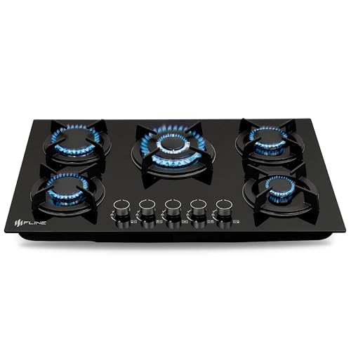 La Mejor Lista de Parrilla de Cristal Templado que Puedes Comprar On-line. 42 Parrilla De Gas Empotrable 5 Quemadores | Vidrio Templado | Gas LP Y Gas Natural | Encendido Electrónico | Estufa Mesa | Parrilla De Inducción | Fácil Limpieza