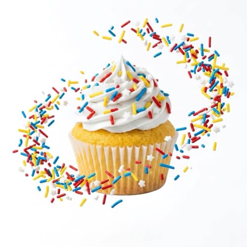 Image of Manvscakes Sprinkles, Blue red and yellow Sprinkles, Super hero Parties, Sprinkle Mix for Cookies, Ice Cream, Cake and Cupcake Decorating