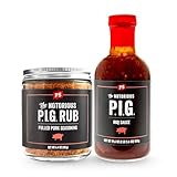 PS Seasoning Notorious P.I.G. Pulled Pork Rub & BBQ Sauce Bundle – Sweet and Smoky Dry Rub with Brown Sugar Barbecue Sauce for Ribs, Pork, Chicken & More