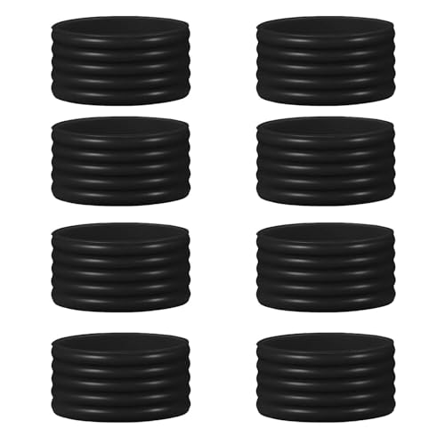 8 Pcs Black Tennis, Pickleball & Squash Grip Rings