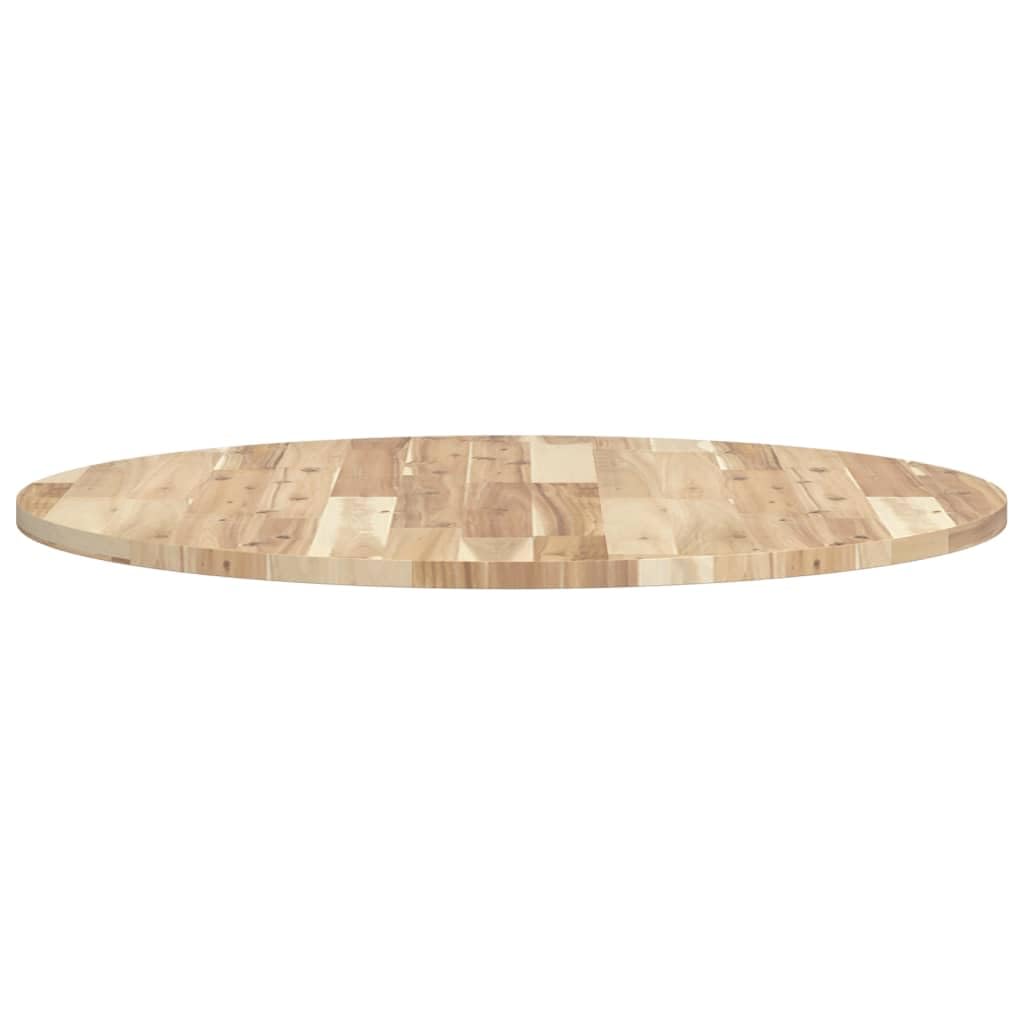 Blat stołu, okrągły, Ø 80 x 2 cm, lite drewno akacjowe, surowe drewno na stół jadalny, stół bistro, wytrzymały blat roboczy, trwały mebel do domu i biura