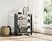 FITUEYES 4-Tier Media Stand Audio/Video Component Cabinet with Glass Shelf for/Apple Tv/Xbox One/ps4 AS406002GB