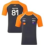 PRORACER Camiseta Hombres Replica Oscar 81 Equipo F1 (FR/ES, Letras, L, Regular, Regular)