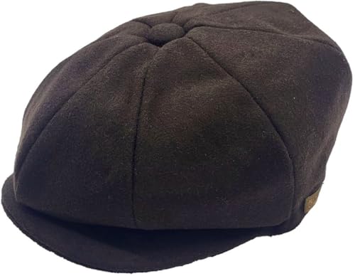 Casquette baker boy laine marron Major Wear couvre-chef hiver homme taille L/XL