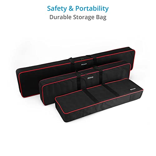 Proaim 2Ft / 24” Curve-N-Line Camera Slider For Straight & Curved Tracking Shots. Smooth Inaudible Moves, Quick Release Design. 1/4"-20 & 3/8"-16 Tripod Threads, 360° Rotating Legs + Bag (Sl-Cnl-2) #TOP7