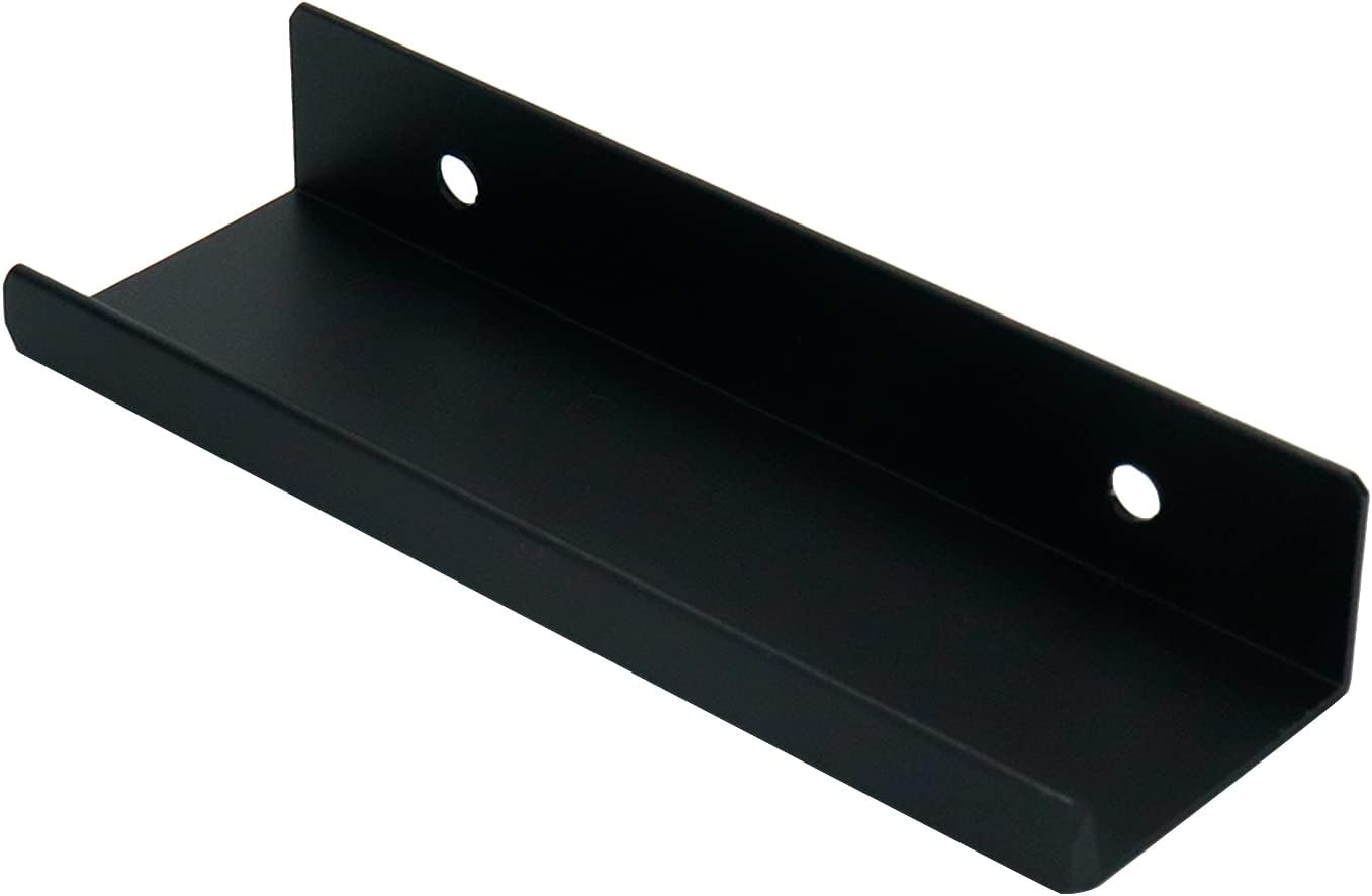 3.94 Inch Black Finger Pulls 30Pcs, 2.52 Inch Hole Spacing, Aluminum Alloy Edge Pulls Furniture Handle, Back Mount Concealed Handles for Cabinets, Cupboard, Drawer, Dresser, Wardrobe