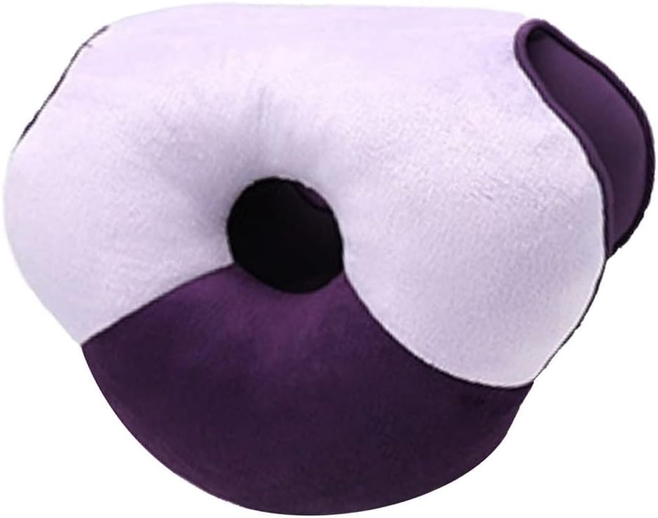 Lumbar Pillow - Elastic Memory Foam Seat Back, Tail Bone Relief, Chair Pillow Support Thick Pad Back Support Seat(White-Patch Five-Pointed star4)