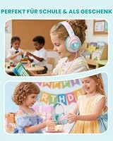 iClever Mädchen Kopfhörer Kinder mit USB C Kabel für Schule/Tablet/Reisen – Ansicht 5