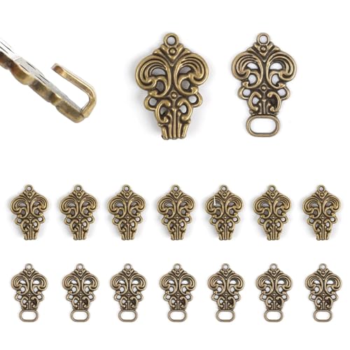 LINTRA - LINTRA Vintage Clips pour Vêtements, 8 Paires de Pinces à Cardigan, Clip de Cardigan en Métal en Métal, Fermoir Corset Decoratif avec Crochets et œillets, Convient pour Pulls, Robes et Uniformes