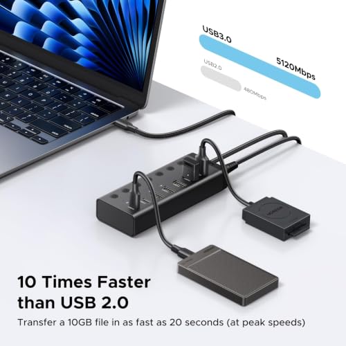 UGREEN 7-in-1 Powered USB C 3.0 Hub, 7 Ports,, photo 3 of 4
