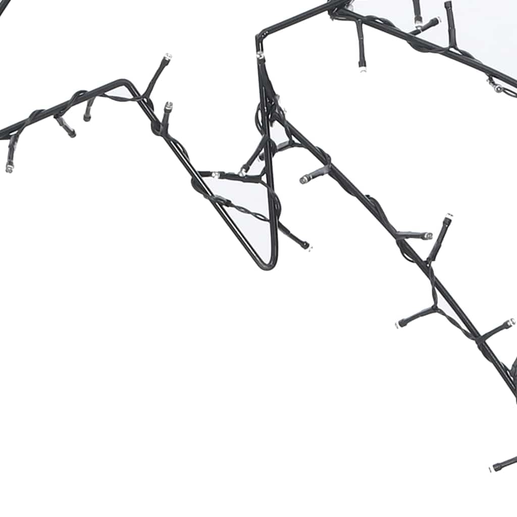 Weihnachtsbeleuchtung Sternschnuppen-Silhouette mit 80 LEDs, warmweißes Licht, Kunststoff, 29 x 61 cm, USB Stromversorgung, 8 Lichteffekte, Innenbereich, festliche Fenster- und Wanddeko