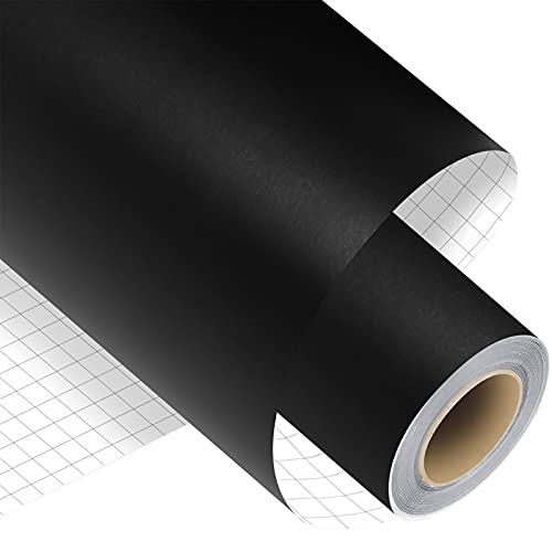Madlie Matte Black Permanent Adhesive Vinyl Roll - 12" X 15 Ft Permanent Vinyl For Craft，Signs, Scrapbooking And Other Craft Cutters. #TOP3