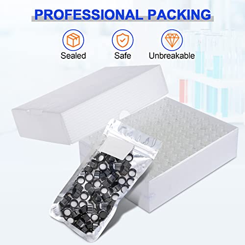 100 Pack 4Ml Glass Vials With Screw Caps, Clear Liquid Sample Vial Bottles, Lab/Travel Storage Vials For Essential Oil, Perfume, Meds, Reagent, Anointing Oil #TOP3