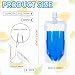 Meanplan 100 Pcs Plastic Pouches Bulk Reusable Squeeze Pouches Clear Plastic Juice Leak Proof Bags with Funnel for Party Favors Supplies(3.5 oz,Straight Mouth)