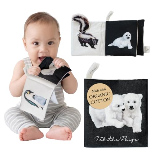 Image of Crinkle Book Made with ORGANIC Cotton: High-Contrast Art for Sensory Play and On-the-Go Fun (Tabitha Paige Children's Book Series)